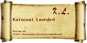 Kalocsai Leonárd névjegykártya